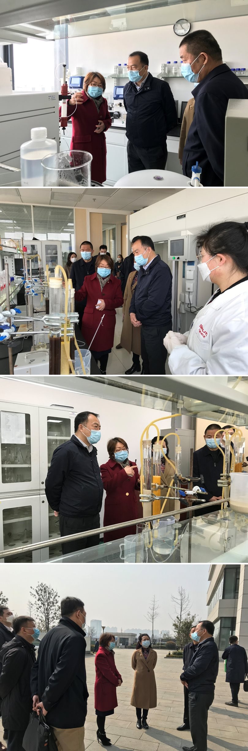 王勇副市长莅临尊龙凯时人生就是搏科技调研防疫复工情形